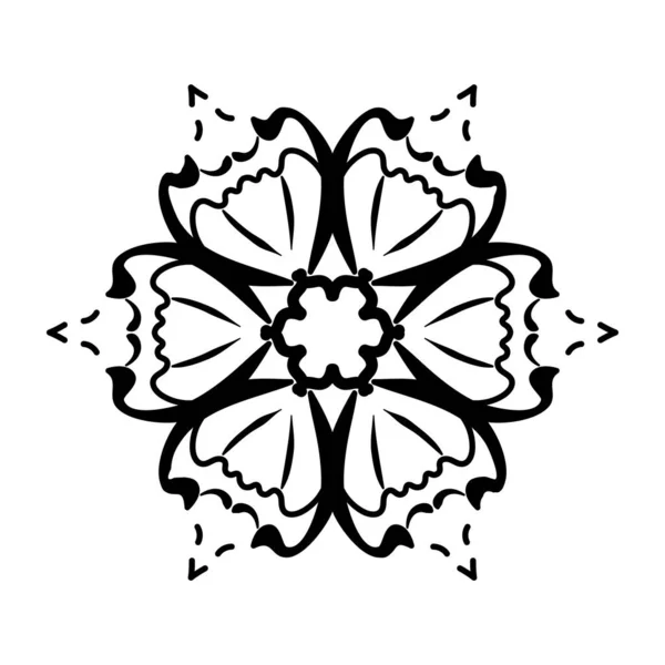 Black White Ornamental Pattern Abstract Illustration Simple Design — Stock Vector
