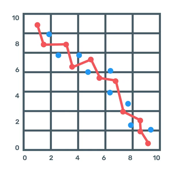 Gráfico Gráfico Crescimento Negócio — Vetor de Stock