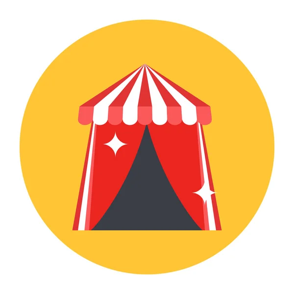 Circus Tent Icon Flat Illustration Circus Vector Icons Web Design — Stock Vector