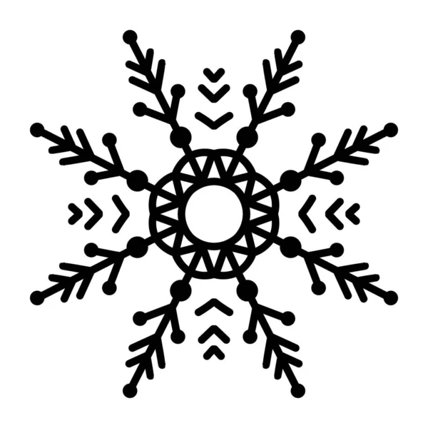 Schneeflockensymbol Umriss Illustration Der Schneeflocken Vektor Symbole Für Web — Stockvektor