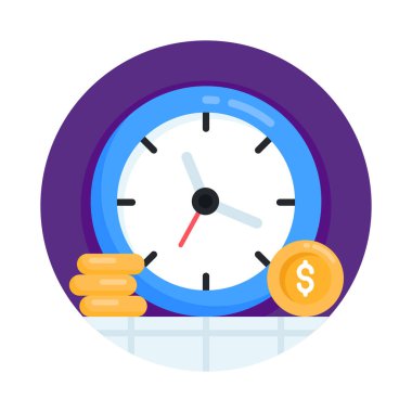 iş ve finans için zaman yönetimi dairesi simgesi