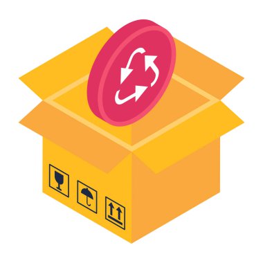 dağıtım simgesi. vektör illüstrasyonu