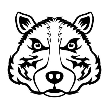 Bir kaplan kafasının vektör çizimi