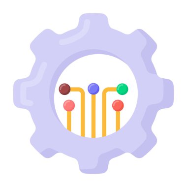 Uzun gölgeli düz simge, vektör illüstrasyonu