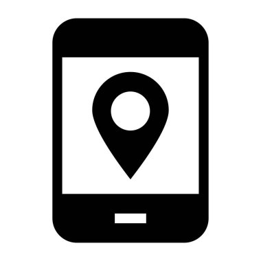 konum simgesi. düz resimleme