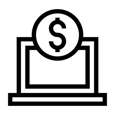 Dolar web simgesi basit tasarım