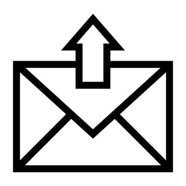 Mektup. Web simgesi basit illüstrasyon