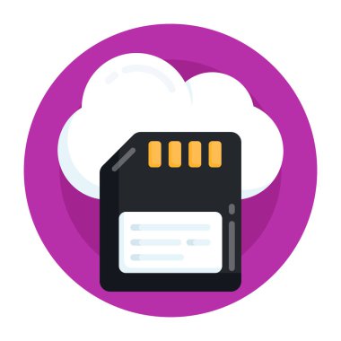 bulut hesaplama web simgesi vektör illüstrasyonu 