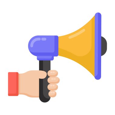 Megafon. Web simgesi basit illüstrasyon