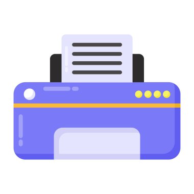 Yazıcı. Web simgesi basit illüstrasyon