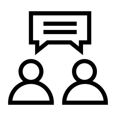 sohbet web simgesi basit tasarım