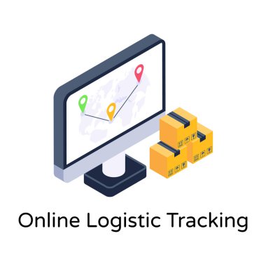 silo modern web simgesinin izometrik vektör çizimi