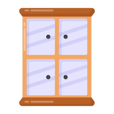 chest of drawers icon. cartoon of wardrobe vector illustration isolated on white background