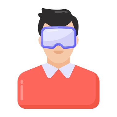 sanal gerçeklik gözlükleri ikon vektör illüstrasyon tasarımı