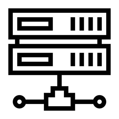 Sunucu. Web simgesi basit tasarım
