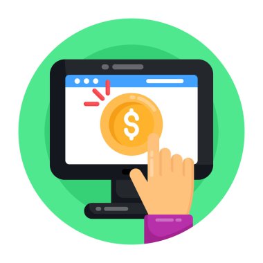 mobil bankacılık düz simgesi