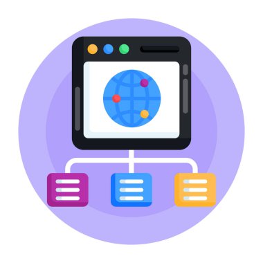 Cep telefonu. Web simgesi basit illüstrasyon