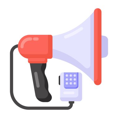 Megafon. Web simgesi basit illüstrasyon