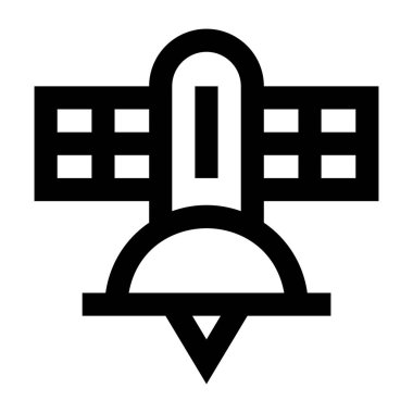 uydu simgesi vektör illüstrasyonu