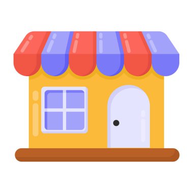 Dükkan. Web simgesi basit illüstrasyon