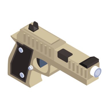 Bir karikatür robotunun izometrik vektör çizimi