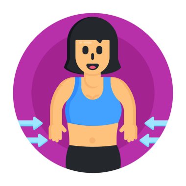 kadın avatar karakter vektör illüstrasyonu