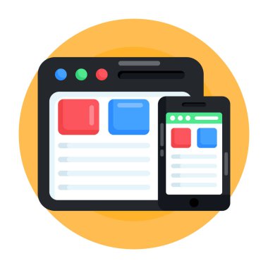 mobil uygulama vektör simgesi