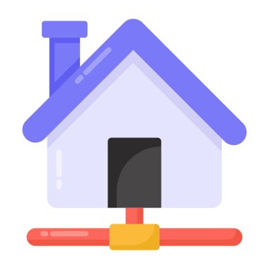 Ev. Web simgesi basit illüstrasyon