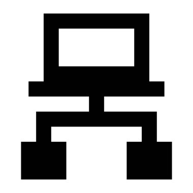 Bilgisayar. Web simgesi basit illüstrasyon