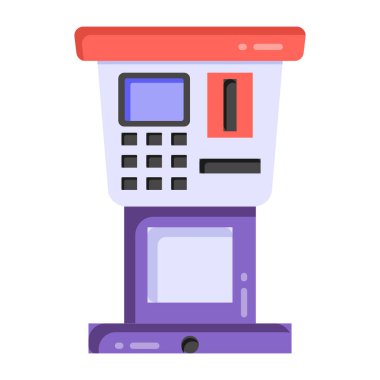 atm makinesi kredi kartı vektör illüstrasyon tasarımı