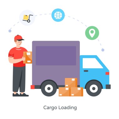 Teslimat. vektör illüstrasyonu