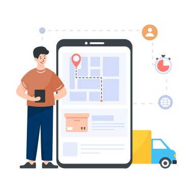 dağıtım simgesi. vektör illüstrasyonu