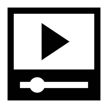 Oynayın. Web simgesi basit illüstrasyon