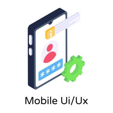 mobil uygulama vektör simgesi. beyaz arkaplanda izole.