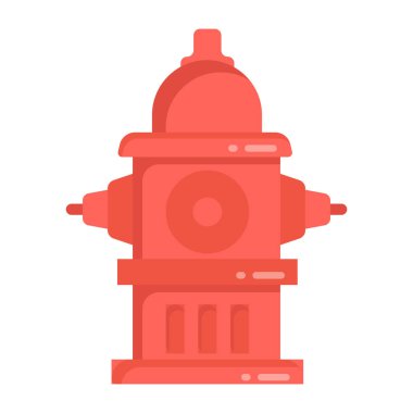 Yangın musluğu simgesi. Beyaz arkaplanda izole edilmiş web tasarımı için kırmızı gaz vektör simgelerinin izometriği