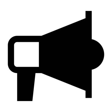 Megafon. Web simgesi basit illüstrasyon