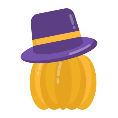 Sonbahar şapkalı şapka vektör çizim tasarımı