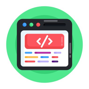 Düz vektör simgesi kodlanıyor