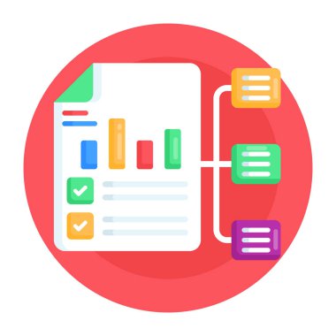 belge düz simgesi, vektör illüstrasyonu