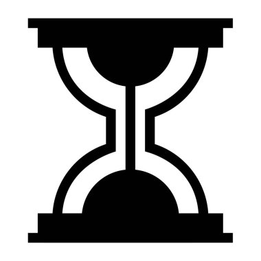 Kum saati simgesi. düz resimleme