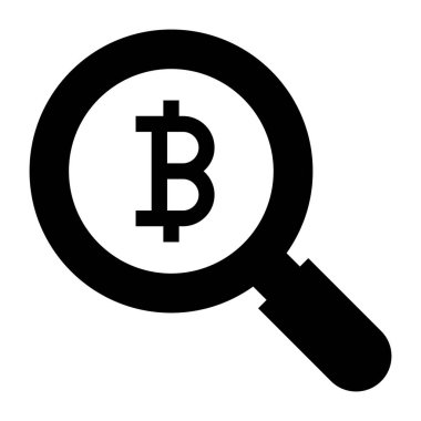 Bitcoin web simgesi vektör illüstrasyonu 