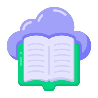 Kitap. Web simgesi basit illüstrasyon