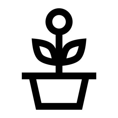 Bitki. Web simgesi basit illüstrasyon