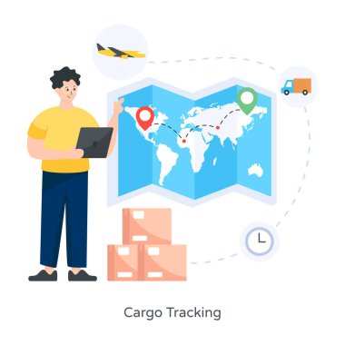 Teslimat. vektör illüstrasyonu