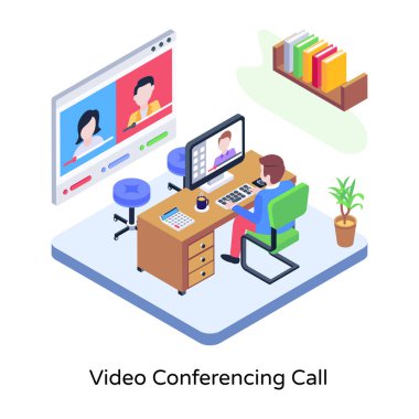 Modern eğitim kavramının izometrik çizimi