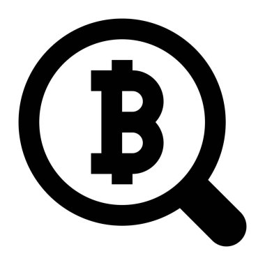 Bitcoin web simgesi vektör illüstrasyonu 