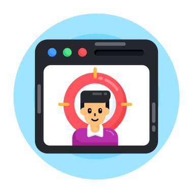 Cep telefonu olan adam, vektör illüstrasyonu