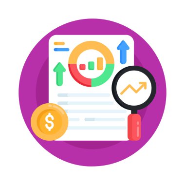 iş ikonu ile düz tasarım konsepti. vektör illüstrasyonu