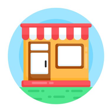 Dükkan. Web simgesi basit illüstrasyon