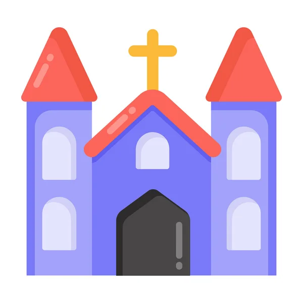 Kirche Web Symbol Einfaches Design — Stockvektor